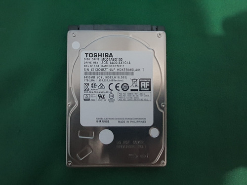 Hd 1tb Toshiba - Slim Sata 2  Notebook - Ps3 Ps4 ( Usado )