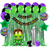 Kit Globos Hulk Decoración Cumpleaños