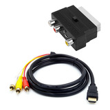 Cable De Audio S-video Macho Compatible Con 1080p A 3 Rca Av