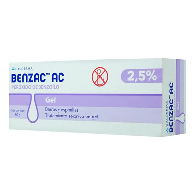 Benzac Ac Gel 2,5 %, 1 Tubo 60 G | Envío gratis