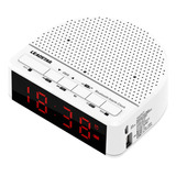 Reloj Despertador Digital Con Espejo, Altavoz Bluetooth Inal