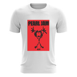 Camiseta Branca Pearl Jam Eddie Vedder Rock Grunge L154