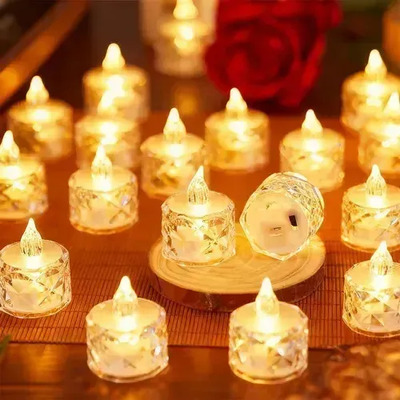 Tzawhst 24 Luces Decorativas Led Con Forma De Vela Sin Llama Color Cálido