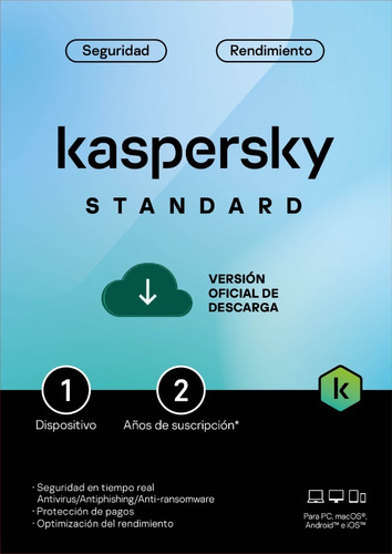 Kaspersky Standard 1 Disp 2 Años Antivirus Descargable