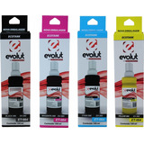 Kit 4 Tinta Para Epson Evolut 100ml L200 L300 L355 L1300