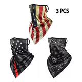 3 Bandanas Deportivas Paliacates Ciclismo Colores Calavera