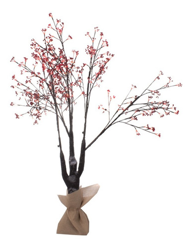 Árbol Artificial Frutos Rojos Luz Led 180cm Premium