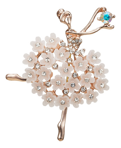 Broche Con Forma De Q Dancing Girl, Elegante Falda De Baile,