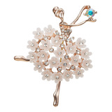 Broche Con Forma De Q Dancing Girl, Elegante Falda De Baile,