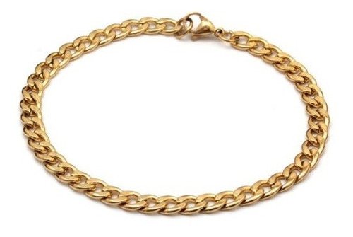 Pulsera Oro 18 Kilates Grumet 23cm X 5mm Lamin, Mod2020