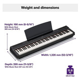 Yamaha P125 - Piano Digital De Acción Con 8 Teclas Con Fuent