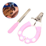 Corta Uñas Para Perro O Gato Mascota Chico Grande Kit + Lima Color Rosa Tamaño De La Mascota Recomendado Mediano