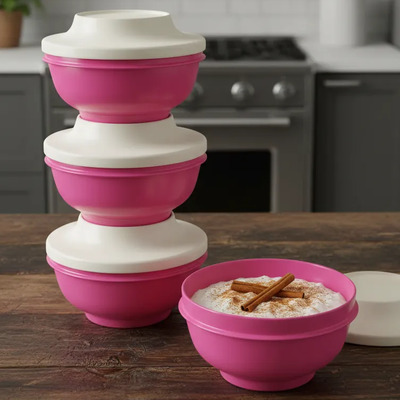 4 Tazónes Oriental 350ml Tupperware Servir Arroz | Envío gratis