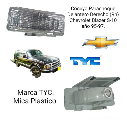 Cocuyo Parachoque Derecho Chevrolet Blazer S-10 95-97 Tyc. Foto 6