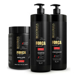Kit Força 1l/kg Shampoo, Condicionador, Máscara Bio Extratus