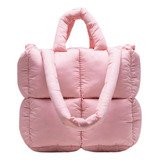 /puffer Bag Bolsa Feminina Leve Acolchoada De Algodão [p U]