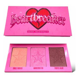 Jeffree Star Highlighter Palette Modelo Heartbreaker 3 Tonos Tono Del Maquillaje Durazno , Rosado Y Bronze