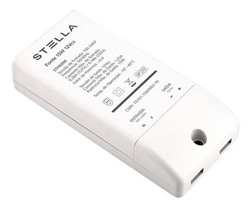 Fonte Profissional Para Led 12v 15w Ip20 - Stella Sth6890