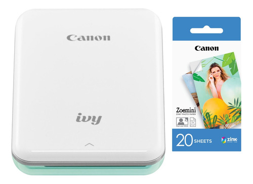 Canon Ivy Impresora Fotográfica Mini + 20 Hojas Papel Zink 