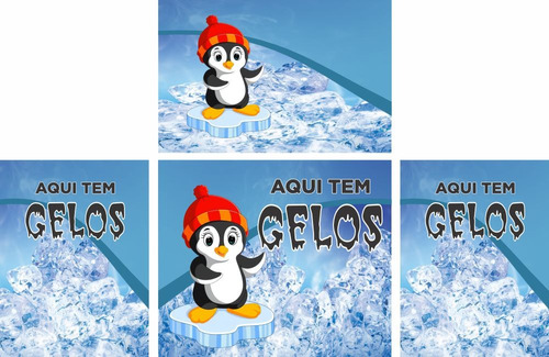 Adesivos Personalizados Freezer Horizontal Gelo 110lx80ax70p