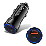 Turbo Cargador Auto Carga Rapida Pd 3.0 Usb Tipo C | Qc 3.0