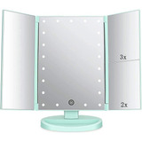~? Flymiro Tri-fold Lighted Vanity Makeup Mirror Con Aumento