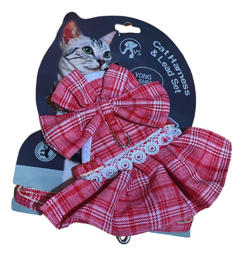 Arnes Extensible Con Vestido Para Gatos Y Perros + Correa 