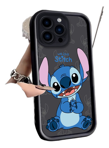 Funda Blanda De Silicona Stitch Cartoon Para iPhone 15, 14,