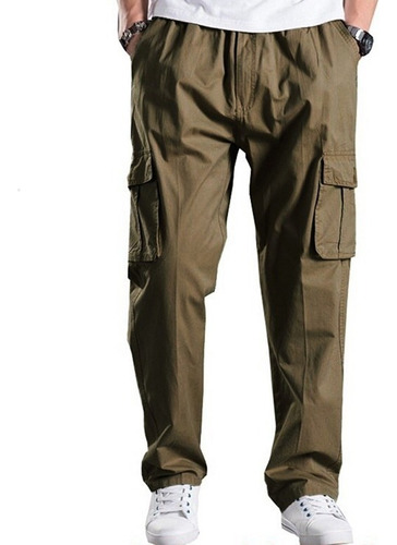 Jogger Cargo Gabardina For Hombre Pantalón Casual