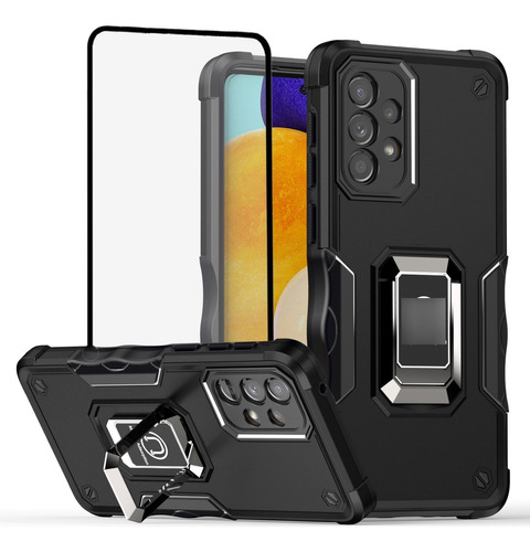 Funda Magnético Anillo Con Uso Rudo Para Samsung +mica