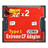 Lector Adaptador Doble Micro Sd A Compact Flash Udma 512gb