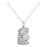 Dije Y Cadena Perro Dalmata Amor Plata 925 Envio Gratis