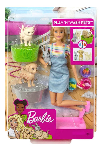 Muñeca Barbie Con Animales Mascotas Con Accesorios Mattel