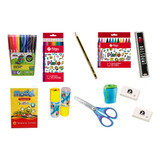 Kit Combo Utiles Escolares Para Cartuchera Primaria Gde Byp