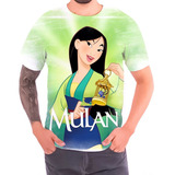 Camiseta Princesa Mulan Infantil Kids Estoque Disponível 06