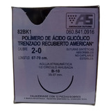 Hilo Sutura Acido Glicolico Trenzado 2-0 67cm B-10 American