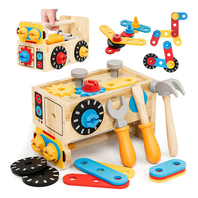 Juego De Herramientas Montessori Para Niños, Caja De Herramientas Para La Educación Infantil Jueugetes, Juego De Herramienta Regalos Adecuado Para Niños Y Niñas De 2 A 5 Años, Lehoo Castle | Meses sin interés