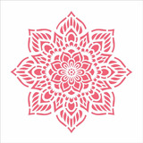 Stencil 30,5x30,5  Mandala Flor Oito Pontas - Opa 2471