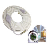 Fita Mangueira Led Neon Branco Frio 110v 2m + Adaptador