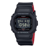 Relógio Casio G-shock Dw-5600uhr-1dr E Correia Preto/vermelho Bisel Preto Fundo Preto