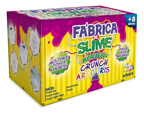 Fábrica De Slime Kimeleka Arco Íris Art Kids Acrilex