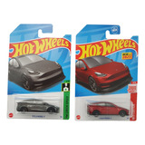 2 Hot Wheels Tesla Model Y 2023 Original Y Red Edition