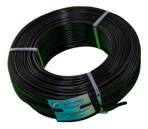 Rollo Cable Plano 100m Telefono Telefonico 2 Par 4 Hilo Htec