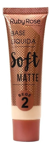 Base Líquida Soft Matte- Ruby Rose Nude/cafe/bege 1-2-3-4