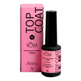 Top Coat Volia Pink 9g - Brilho Alongamento De Unhas