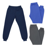 Kit 3 Calça Moletom Flanelada Juvenil Inverno Barato Atacado