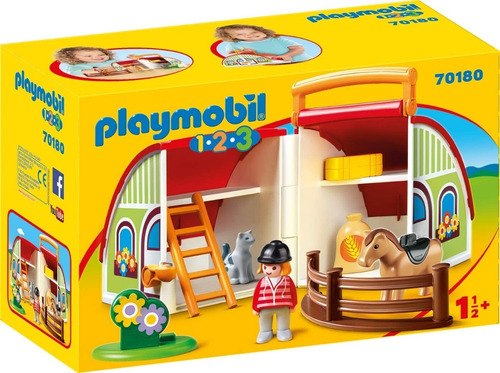 Playmobil Primera Infancia 1 2 3 - 70180 Granja Maletin