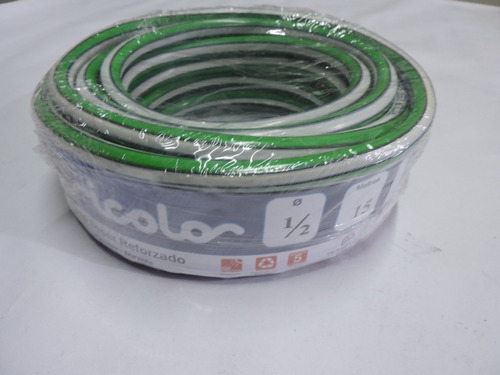 Manguera Riego Tricolor Plastimet 1/2  Rollo X 15 Metros