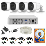 Kit Video Vigilancia 8ch 4 Cámaras 1080 Audio 100mts/ 500gb