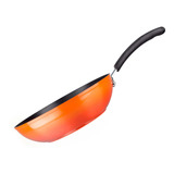 Wok Marmicoc Fuego Naranja 26cm Antiadherente Doble Capa